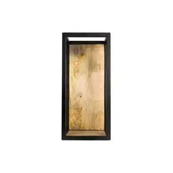 Leen Bakker Hsm collection wandbox levels - naturel/zwart - 25x18x55 cm - leen bakker aanbieding