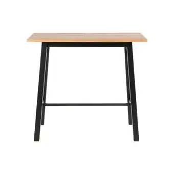 Leen Bakker Bartafel liden - eiken/zwart - 105x58x117 cm - leen bakker aanbieding