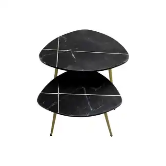 Leen Bakker Hsm collection salontafel lena (2 stuks) - zwart/goud - leen bakker aanbieding