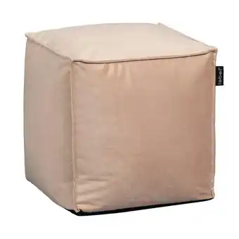 Leen Bakker Poef lebel - roze - 38x38 cm - leen bakker aanbieding