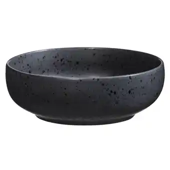 Leen Bakker Diep bord liz - zwart - stoneware - ø16,3 cm - leen bakker aanbieding