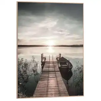 Leen Bakker Schilderij steiger - blauw - 50x70 cm - leen bakker aanbieding
