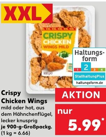 Kaufland DE Crispy Chicken Wings 900g aanbieding