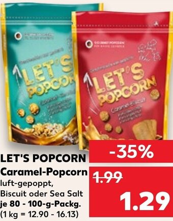 Kaufland DE LET'S POPCORN Caramel-Popcorn aanbieding