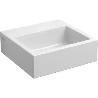 Sanitairwinkel.nl Clou flush 1 fontein 28x27x9cm zonder kraangat met plug keramiek wit tweedekans aanbieding