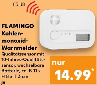 Kaufland DE FLAMINGO Kohlenmonoxid Warnmelder aanbieding