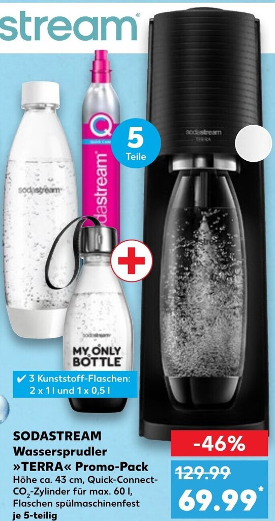 SODASTREAM Wassersprudler TERRA PromoPack aanbieding bij Kaufland DE