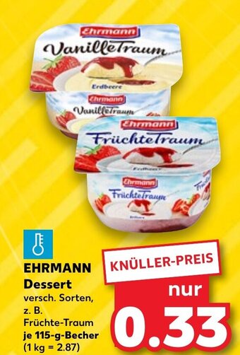 Kaufland DE EHRMANN Dessert aanbieding