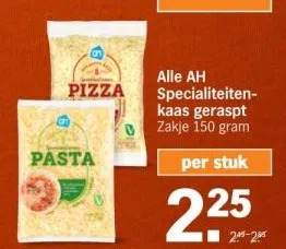 Albert Heijn Alle ah specialiteitenkaas geraspt zakje 150 gram aanbieding