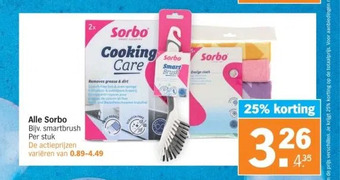 Albert Heijn Alle sorbo bijv. smartbrush per stuk. aanbieding