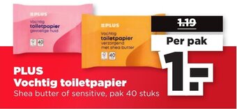 PLUS PLUS Vochtig toiletpapier aanbieding
