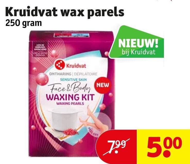 Kruidvat wax parels 250g aanbieding bij Kruidvat