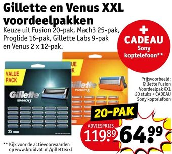 Kruidvat Gillette en Venus XXL voordeelpakken aanbieding