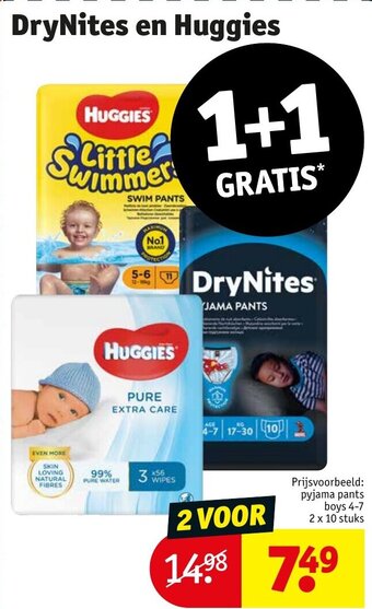 Kruidvat DryNites en Huggies aanbieding