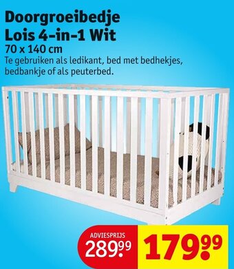 Kruidvat Doorgroeibedje Lois 4-in-1 Wit aanbieding