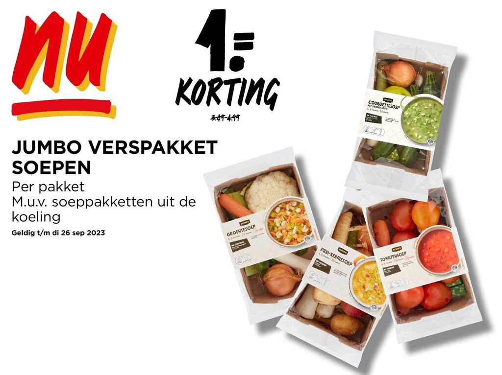 JUMBO VERSPAKKET SOEPEN aanbieding bij Jumbo