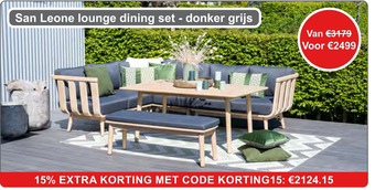 Tuinmeubelland San leone lounge dining set aanbieding