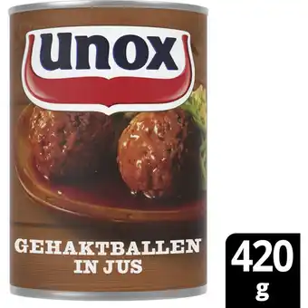 Albert Heijn Unox gehaktballen in jus aanbieding