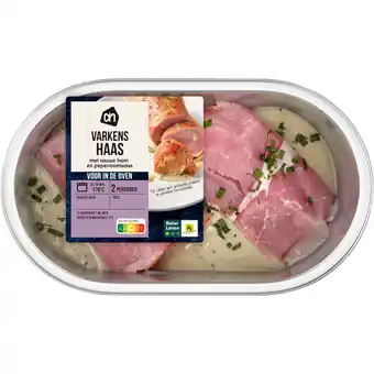Albert Heijn Ah oven varkenshaas rauwe ham pepersaus aanbieding