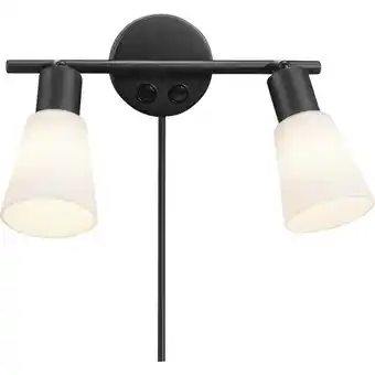 Conrad Nordlux cole 2-spot 2112890003 wandlamp e14 zwart aanbieding