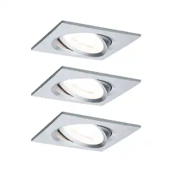 Conrad Paulmann 93456 nova inbouwlamp set van 3 stuks led led 18 w aluminium (gedraaid) aanbieding