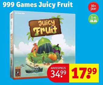 Kruidvat 999 Games Juicy Fruit aanbieding