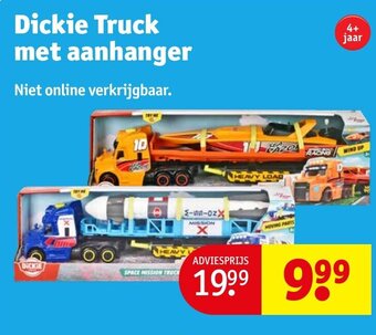 Kruidvat Dickie Truck met aanhanger aanbieding