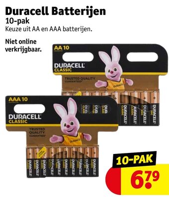 Kruidvat Duracell Batterijen 10-pak aanbieding