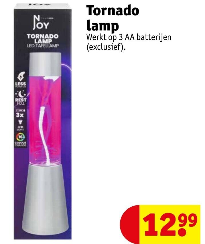 Tornado lamp aanbieding bij Kruidvat