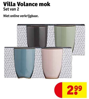 Kruidvat Villa Volance mok Set van 2 aanbieding