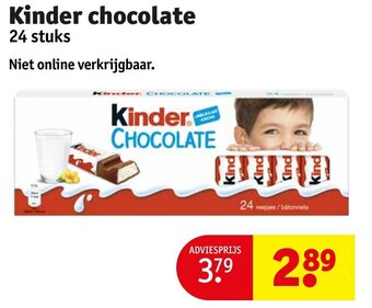 Kruidvat Kinder chocolate 24 stuks aanbieding