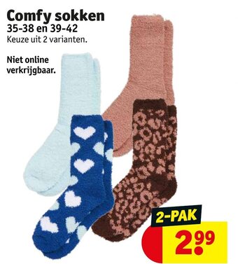 Kruidvat Comfy sokken 35-38 en 39-42 aanbieding