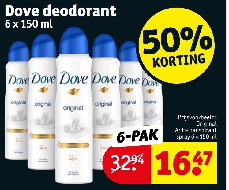 Dove deodorant aanbieding bij Kruidvat