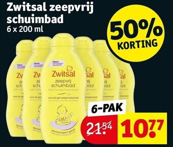 Kruidvat Zwitsal zeepvrij schuimbad 6 x 200 ml aanbieding