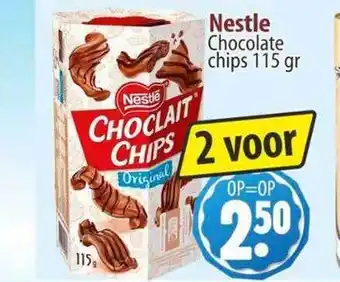 Sahan Supermarkten Nestle Choclait Chips 115g aanbieding