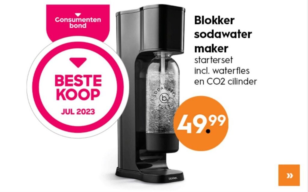 Blokker sodawater maker aanbieding bij Blokker
