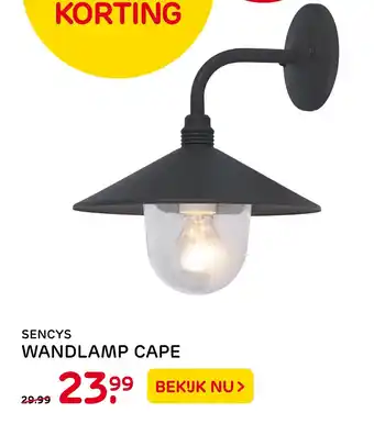 Praxis Sencys wandlamp cape aanbieding