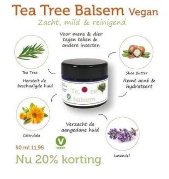 De Rode Pilaren Tea tree balsem vegan aanbieding