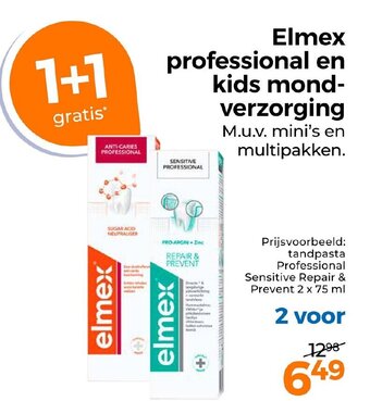 Trekpleister Elmex professional en kids mond-verzorging aanbieding