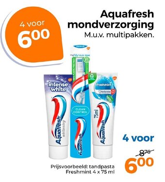 Trekpleister Aquafresh mondverzorging aanbieding