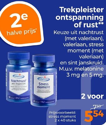 Trekpleister Trekpleister ontspanning of rust aanbieding