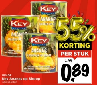 Vomar Voordeelmarkt Key Ananas op Siroop aanbieding