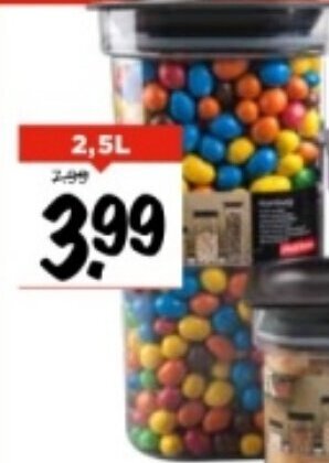 Vomar Voordeelmarkt Hamburg Bewaarbus met Deksel 2.5L aanbieding