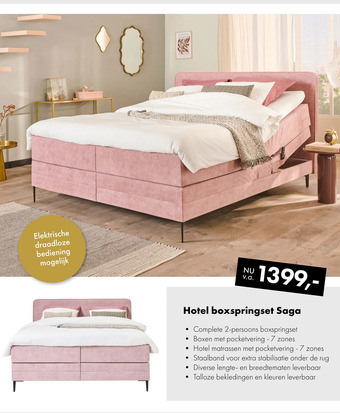 Woonsquare Hotel boxspringset saga aanbieding