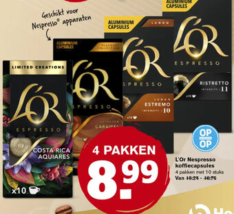 Hoogvliet L'Or Nespresso koffiecapsules aanbieding