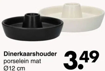 Wibra Dinerkaarshouder porselein mat Ø12 cm aanbieding