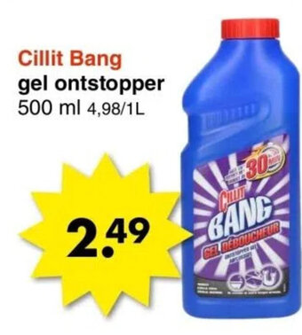 Wibra Cillit Bang gel ontstopper aanbieding