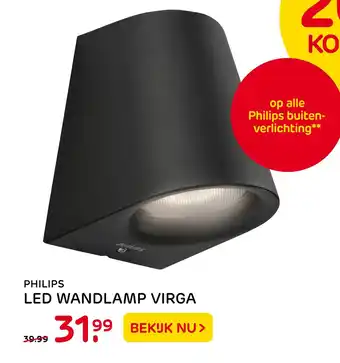 Praxis Philips led wandlamp virga aanbieding