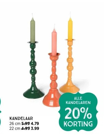Xenos Kandelaar 26 cm 5.99 4.79 22 cm 4.99 3.99 aanbieding