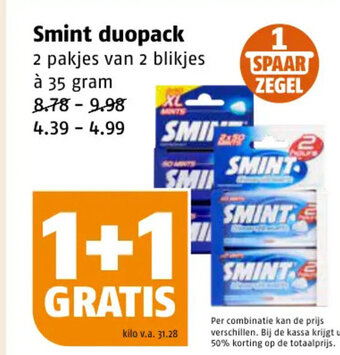 Poiesz Smint duopack 35 gram aanbieding